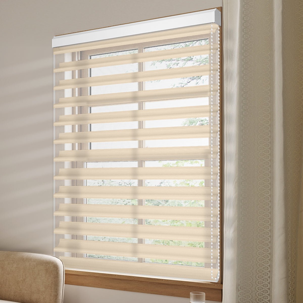 Manual Corded Light Filtering Shangri - La Sheer Shade - Tokblind official