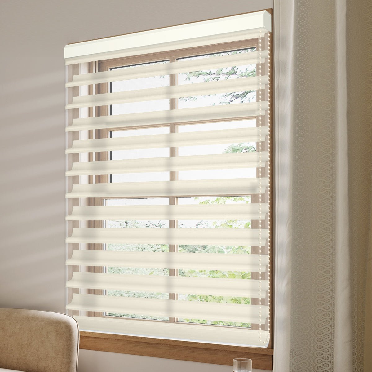 Manual Corded Light Filtering Shangri - La Sheer Shade - Tokblind official