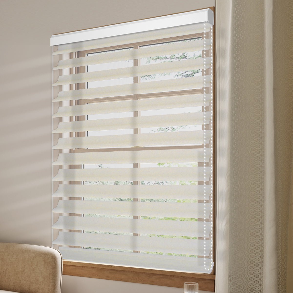 Manual Corded Light Filtering Shangri - La Sheer Shade - Tokblind official