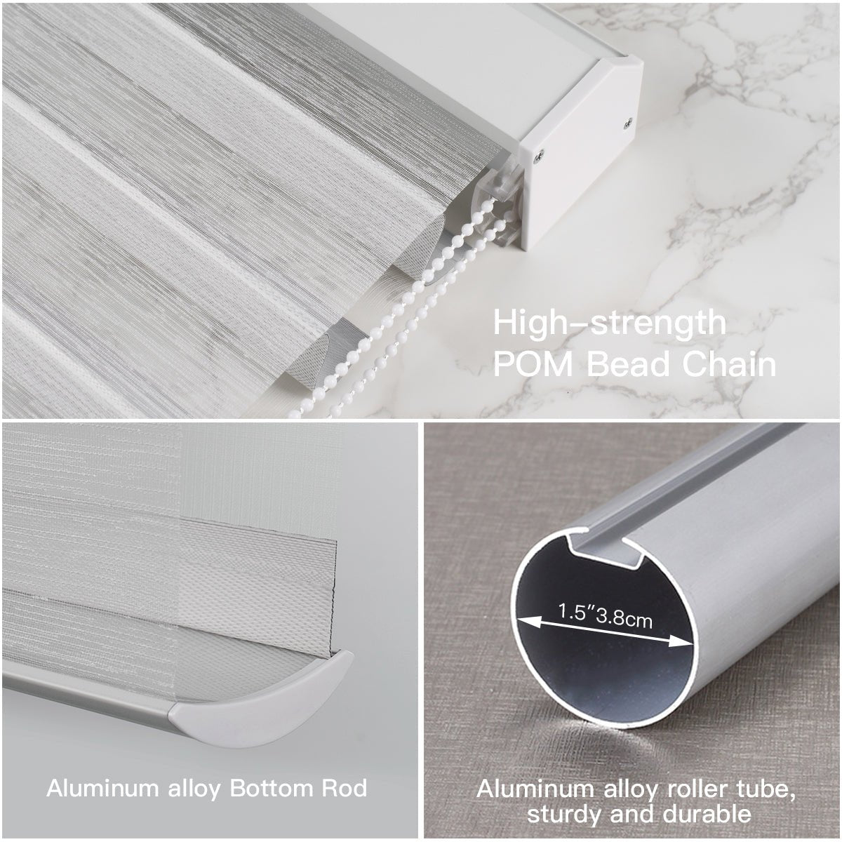 Manual Corded Shangri - La Sheer Shade - Light Filtering Silver - Tokblind official