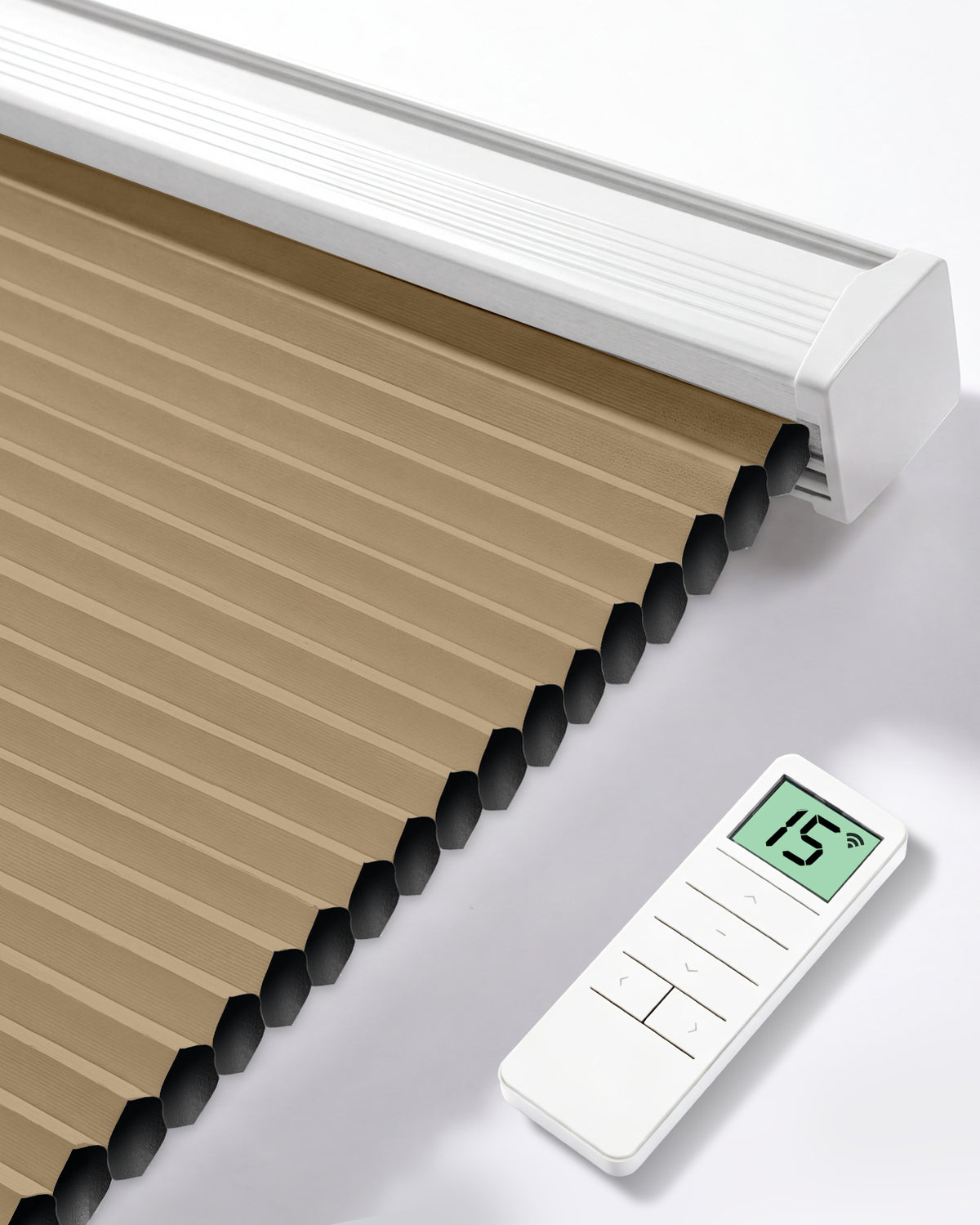 Motorized Blackout Cellular Shade - Room Darkening