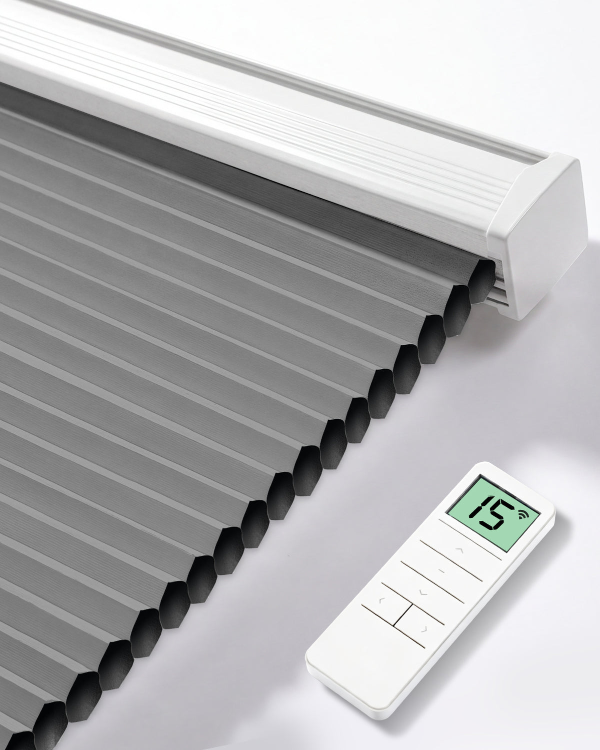 Motorized Blackout Cellular Shade - Room Darkening