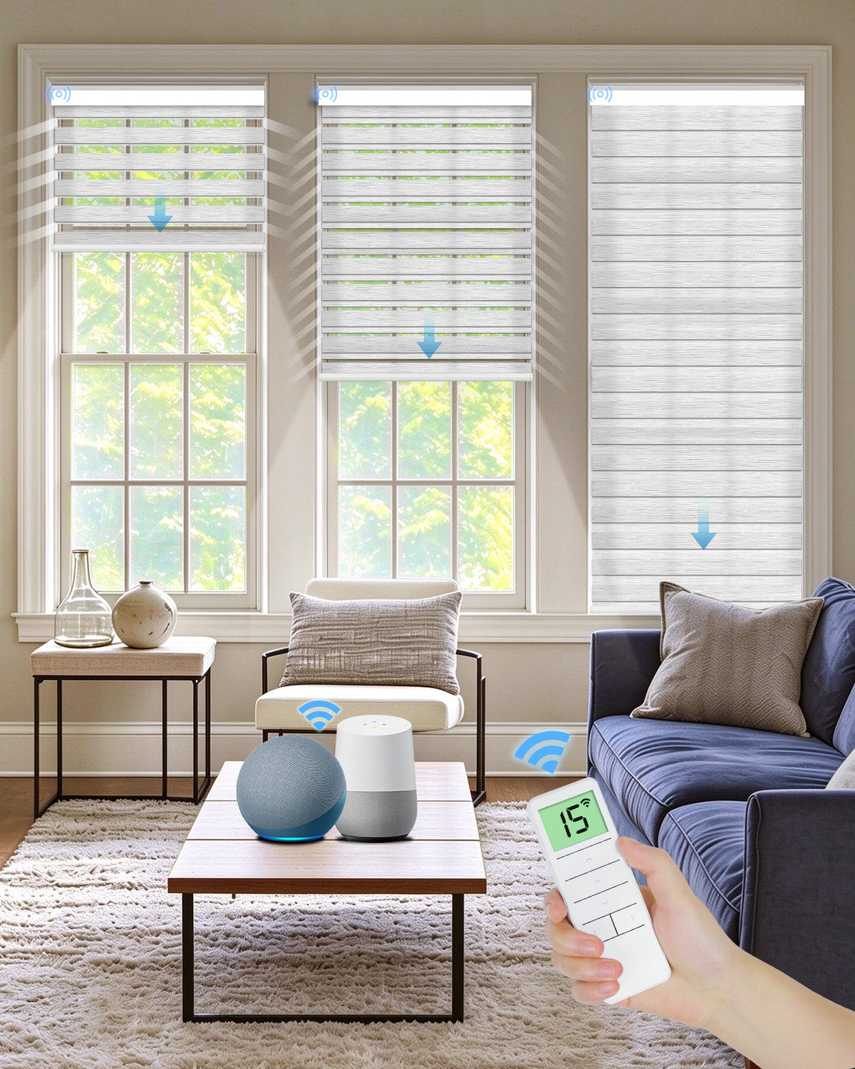 Smart Motorized Zebra Blinds