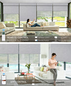 Motorized Dual Roller Shades, Blackout & Sheer, Custom Size
