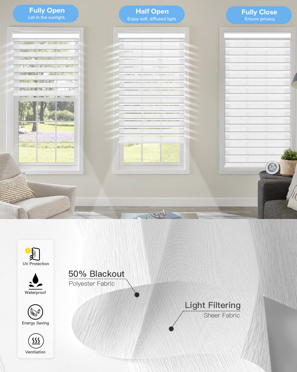 Smart Motorized Zebra Blinds
