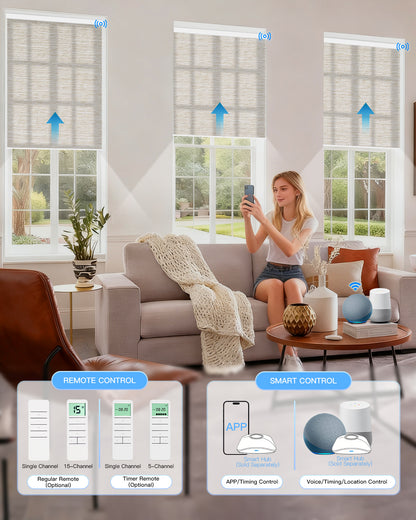 Motorized Light Filtering Roller Shades