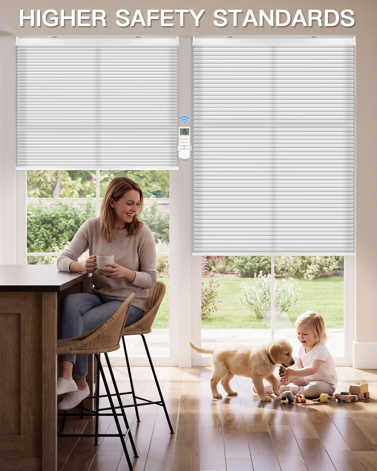 Motorized Cellular Shade - Light Filtering