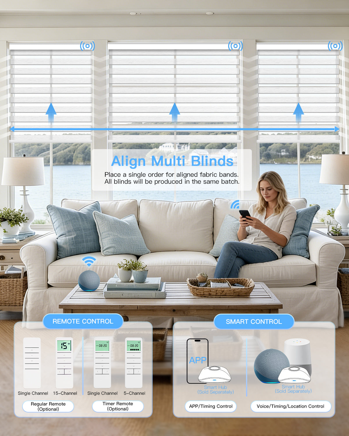 Smart Motorized Zebra Blinds