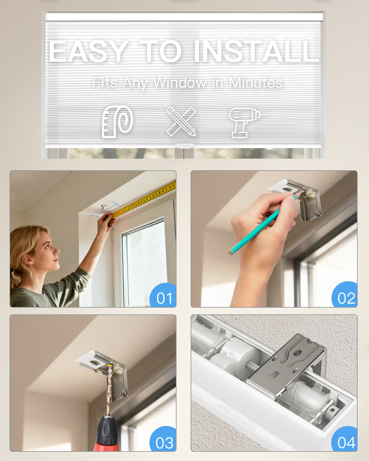 Manual Cordless Cellular Shade - Light Filtering