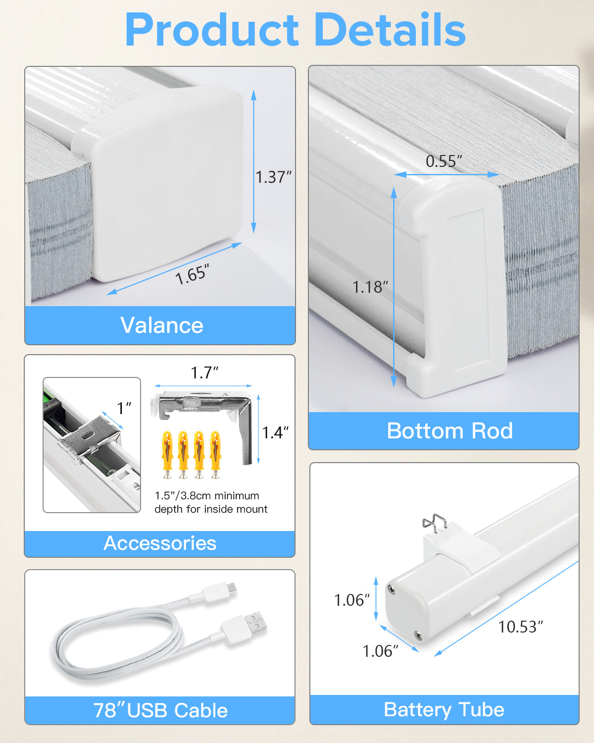 Motorized Blackout Cellular Shade - Room Darkening