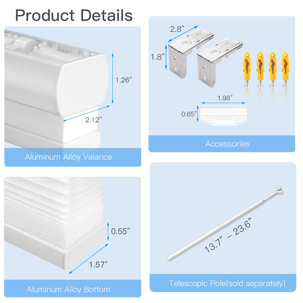 Manual Cordless Cellular Shade - Light Filtering