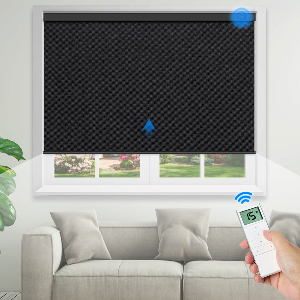 Smart Motorized Blackout Roller Shades - Room Darkening