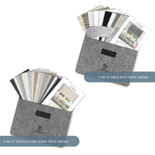 Fabric Samples for 100% Blackout Roller Shade and Zebra Blind (2 PCS) - Tokblind official