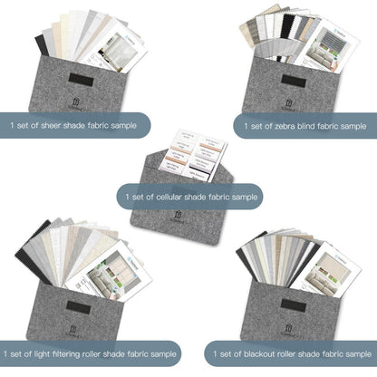 Fabric Samples for Roller Shade, Zebra Blind, Cellular Shade and Sheer Shade (5 PCS) - Tokblind official