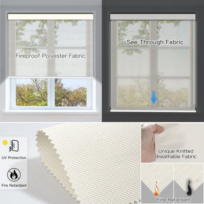 Manual Corded Light Filtering Fireproof Roller Shade - Tokblind official