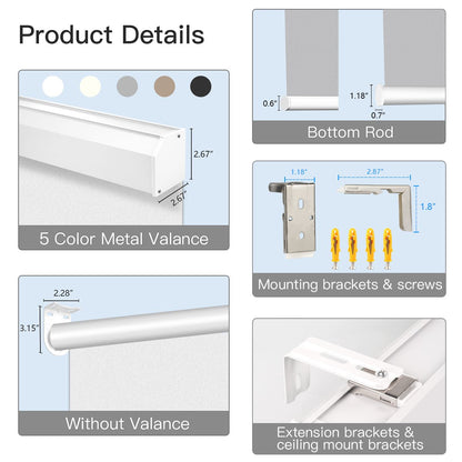 Manual Corded Light Filtering Roller Shade - Tokblind official