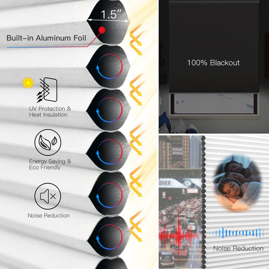 Manual Cordless Cellular Shade - 100% Blackout - Tokblind official