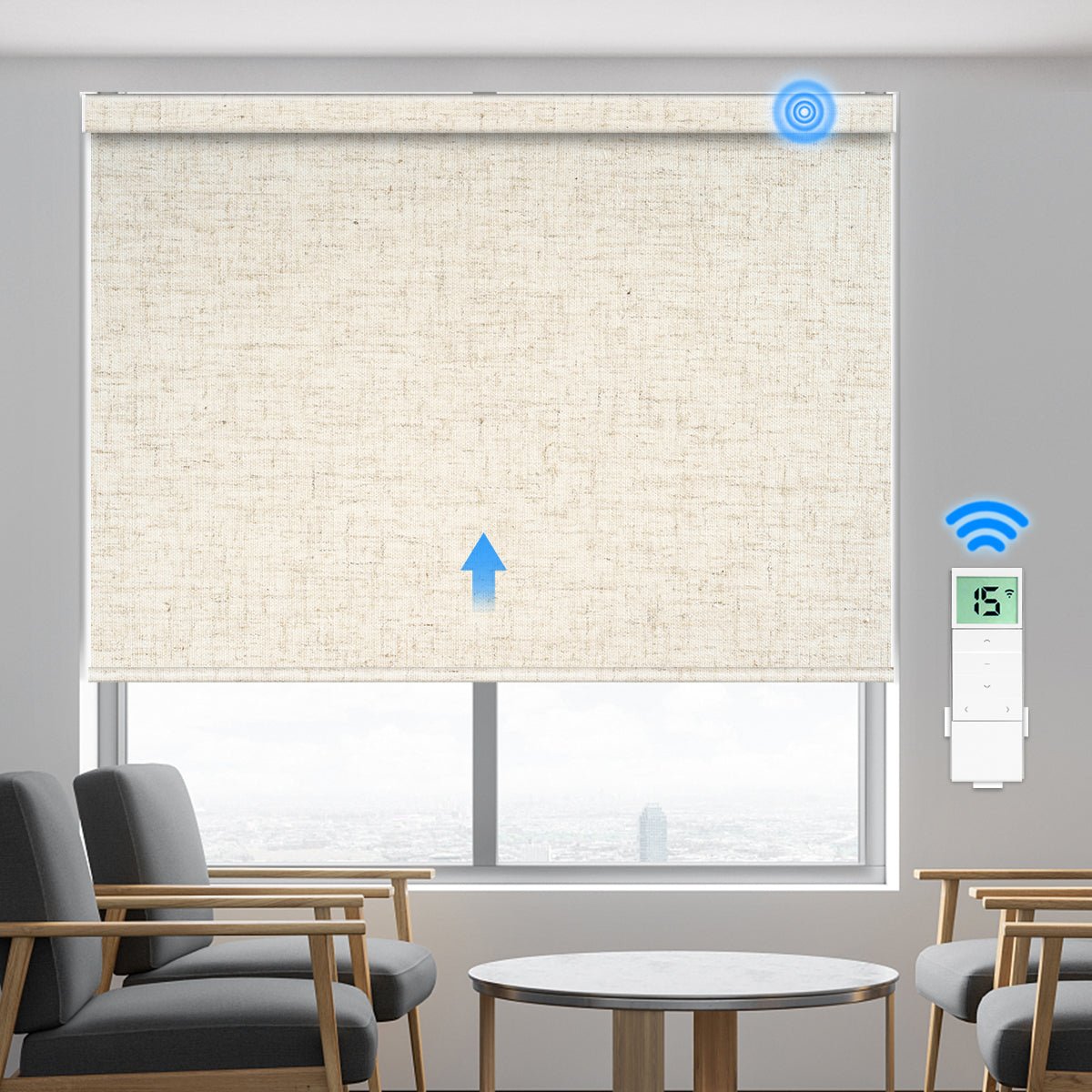 Motorized Blackout Roller Shade (Fabric Wrapped) - Tokblind official