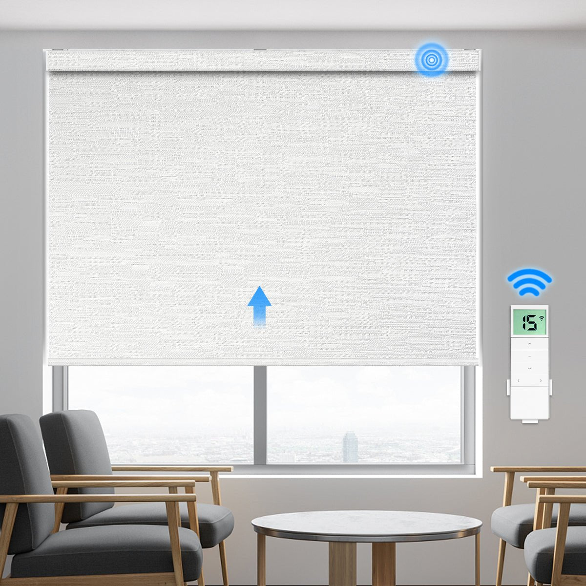 Motorized Blackout Roller Shade (Fabric Wrapped) - Tokblind official
