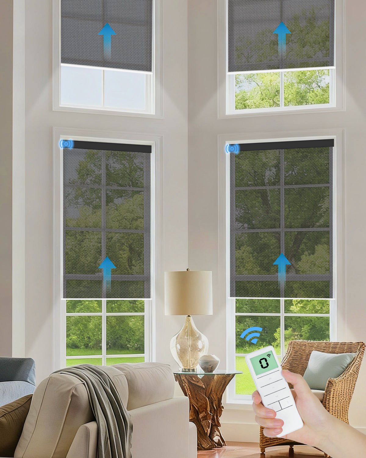 Motorized Light Filtering Fireproof Roller Shades - Tokblind official