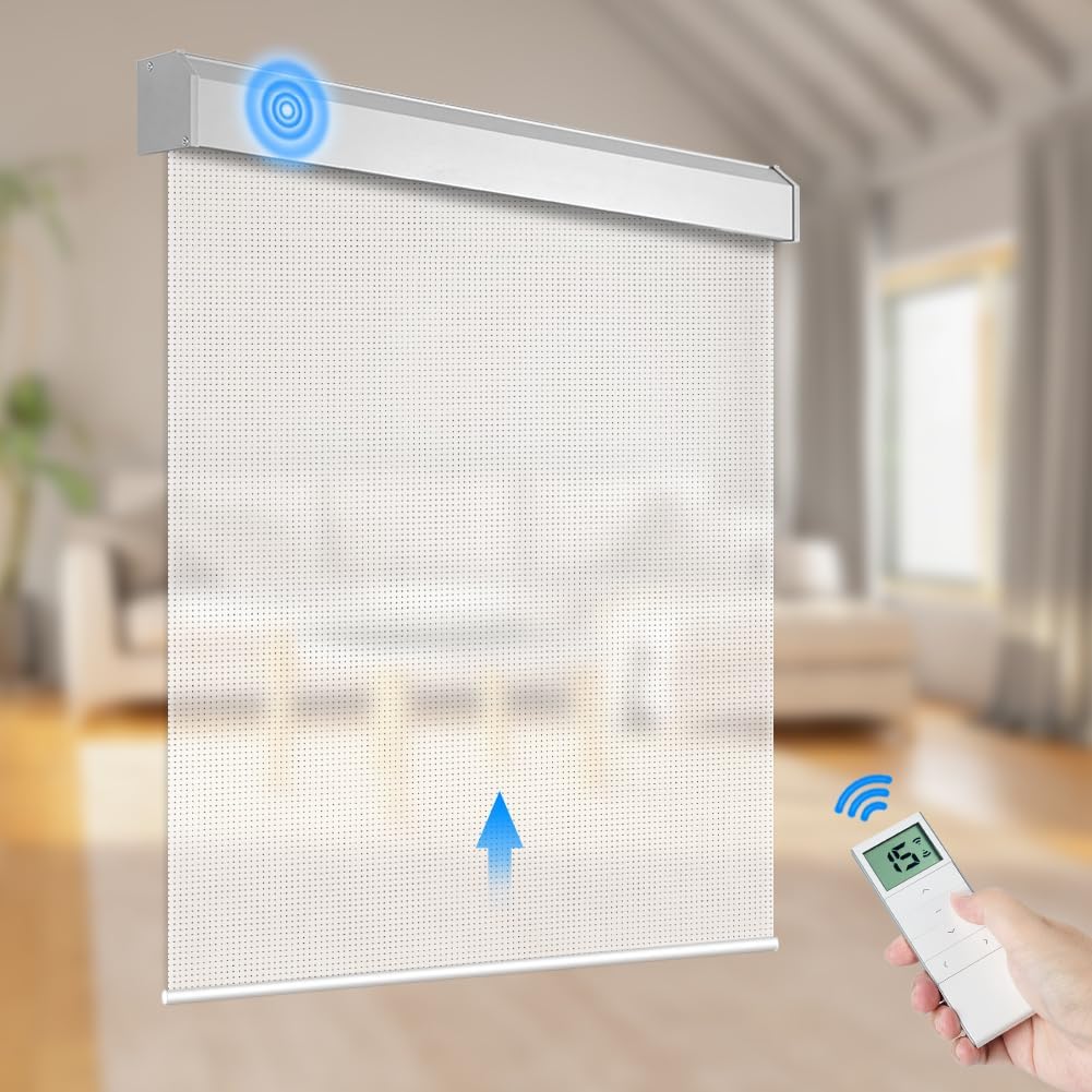 Motorized Light Filtering Fireproof Roller Shades - Tokblind official
