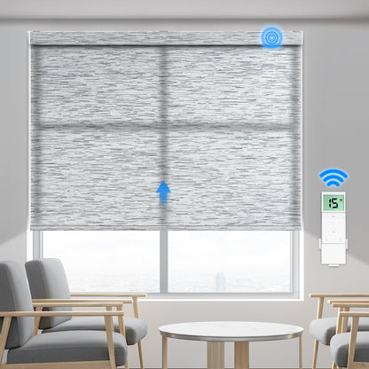 Motorized Light Filtering Roller Shade (Fabric Wrapped) - Tokblind official