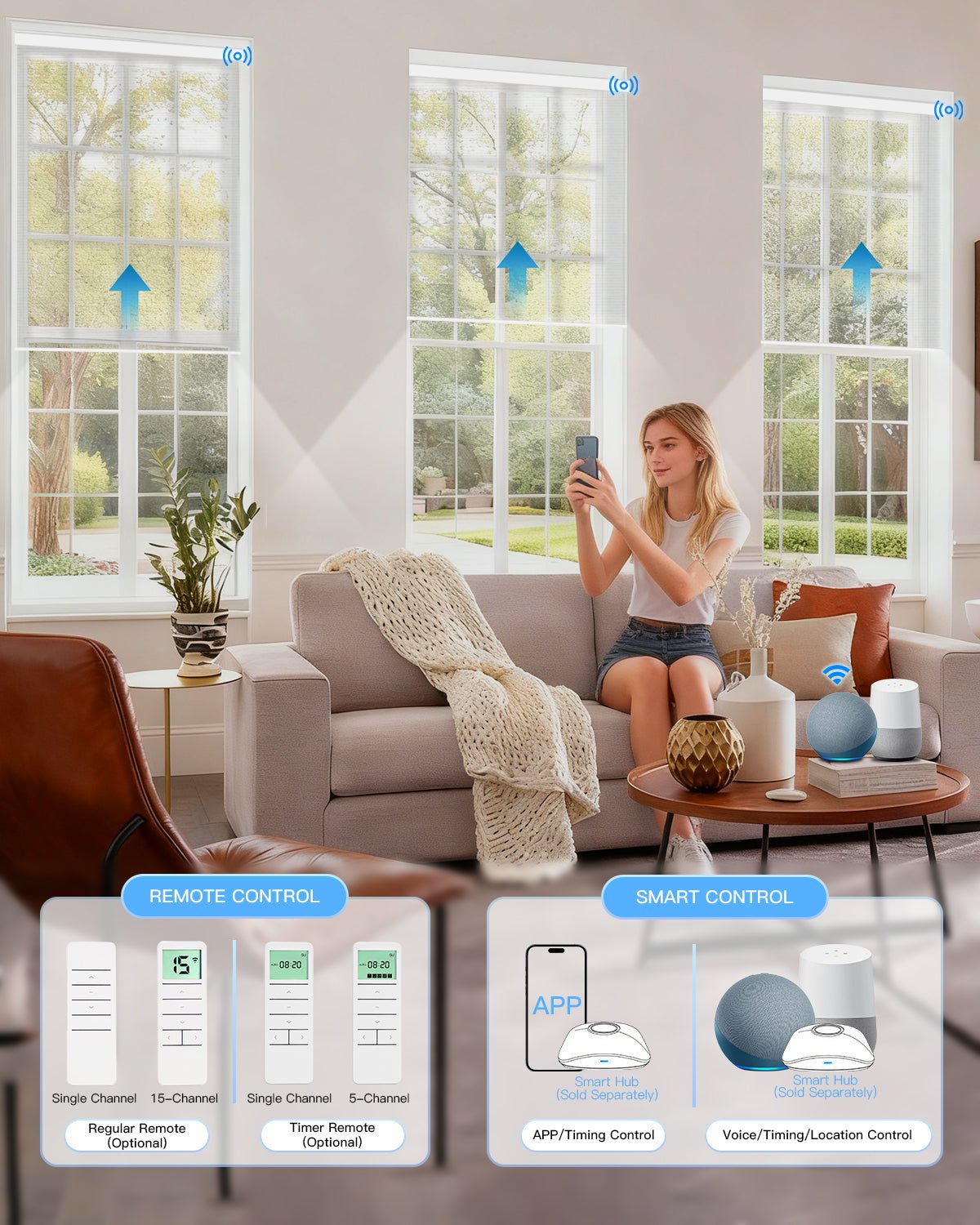 Motorized Light Filtering Roller Shades - Sheer White - Tokblind official