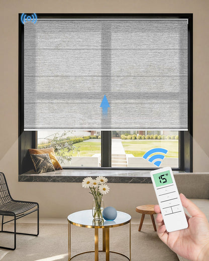 Motorized Roman Shades – Semi Sheer, Customizable - Tokblind