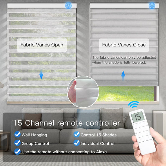 Motorized Shangri - La Sheer Shade - Light Filtering Silver - Tokblind official