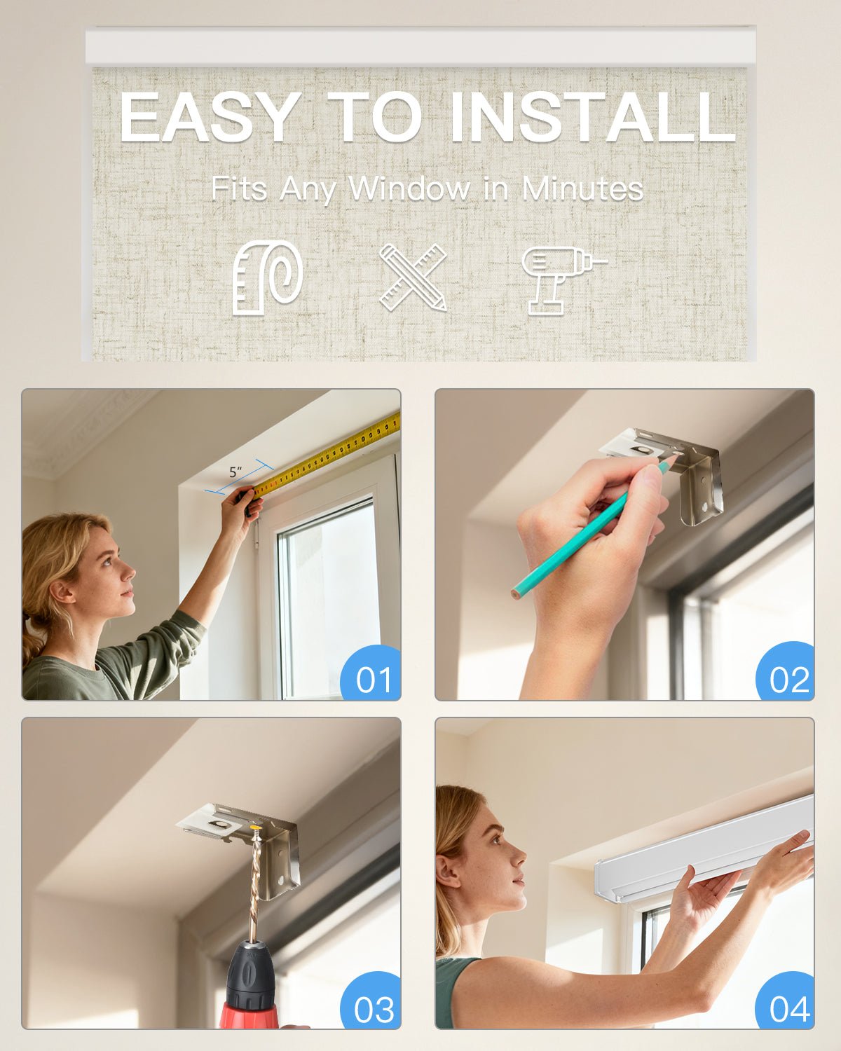 Smart Motorized Blackout Roller Shade - Tokblind official